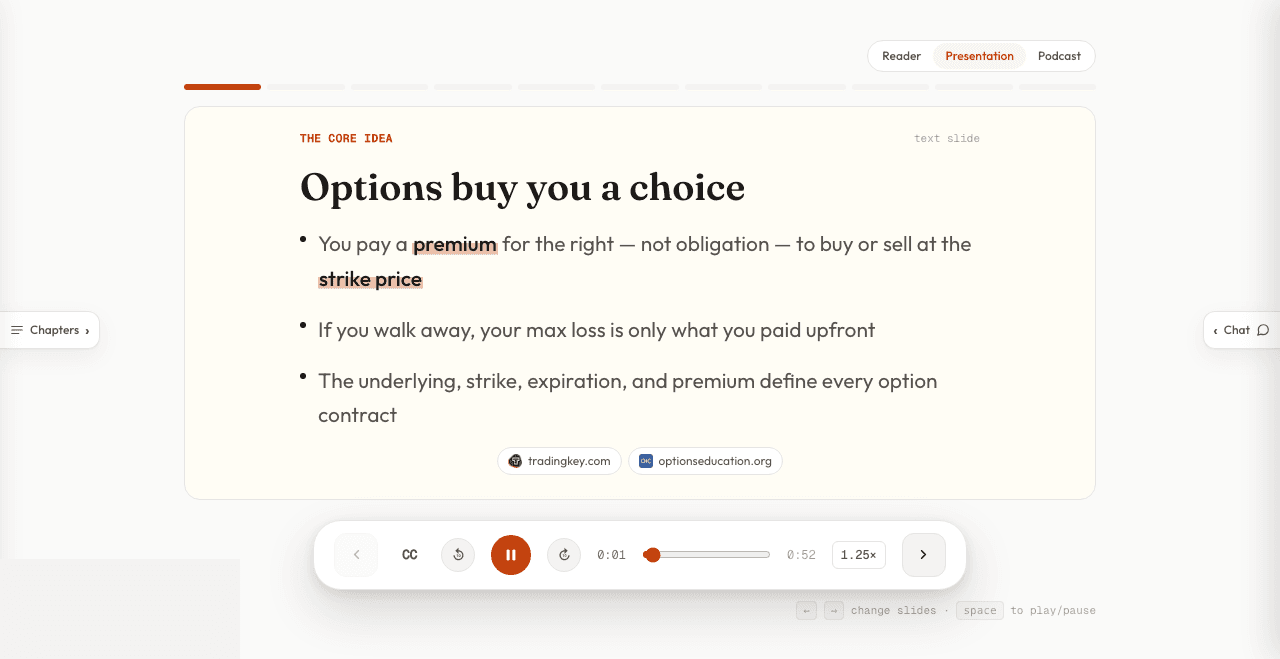 A chapter as narrated slides