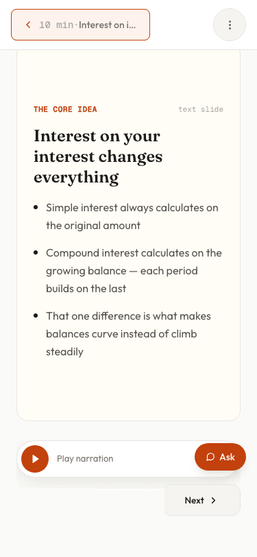 A chapter as narrated slides